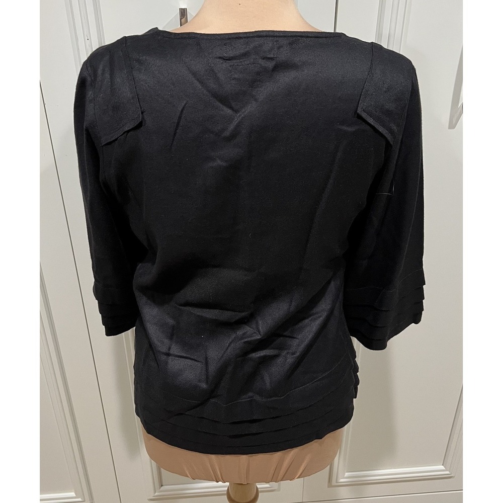 Antik Batik Women's‎ Black Esther Blouse Size Small Minimalist Quiet Luxury - Picture 4 of 11